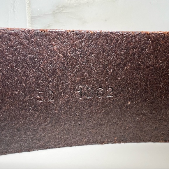 MIU MIU genuine leather belt with metal buckle - deep brown. Designer belt - Picture 9 of 10